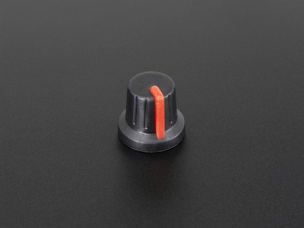 Adafruit Industries-2046 Accessoires de résistance POTENTIOMETER KNOB - SOFT TOUCH T18 - RED
