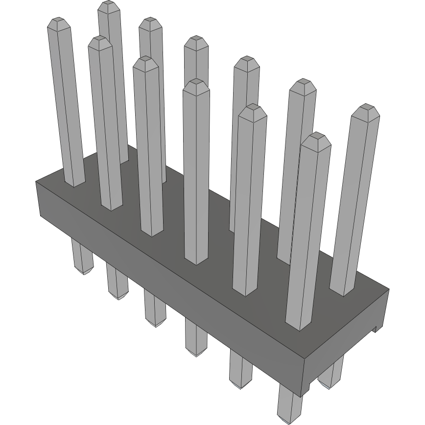 Samtec-MTMM-106-06-T-D-235 Connector Headers and PCB Receptacles Conn Unshrouded Header HDR 12 POS 2mm Solder ST Top Entry Thru-Hole Bulk