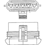 Conn Housing F 5 POS Crimp ST Cable Mount Black