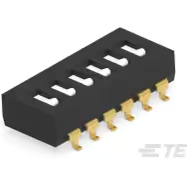 TE Connectivity-ADF06ST04 DIP-Schalter Switch DIP OFF ON SPST 6 Flush Slide 0.1A 24VDC Gull Wing 2.54mm SMD T/R