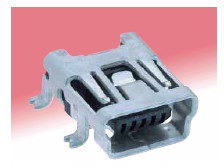 Hirose Electric-UX60-MB-5ST Connector USB Conn Mini USB 2.0 Type B RCP 5 POS 0.8mm Solder RA SMD 5 Terminal 1 Port T/R