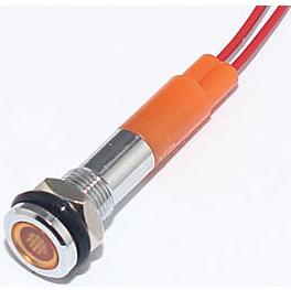 Mallory Sonalert Products-FL1M-6FW-1-Y12V Panel Mount Indicators LED Panel Mount Indicator Uni-Color Yellow 1500mcd 2-Pin Bulk