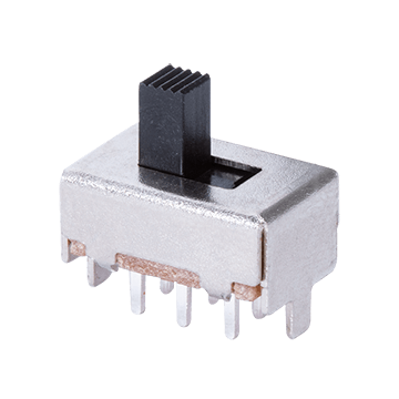 Same Sky (formerly CUI Devices)-SLW-135987-5A-N-D Coulisse de commutateur Switch Slide ON ON DPDT Raised Slide 0.5A 50VDC 10000Cycles PC Pins Thru-Hole