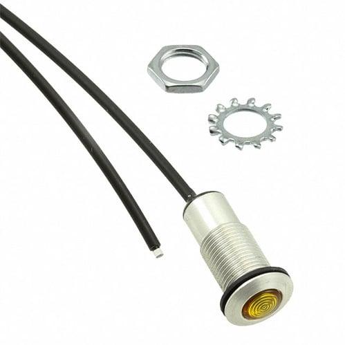 Visual Communications-FLXR2ATP12 LED-Lichtleiter LED Light Pipe Round Vertical Amber Flexible