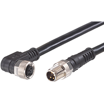 Molex-444031B41M020 null Cable Assembly Circular 2m 24AWG M8 Circular to M8 Circular 4 to 4 Right Angle to Straight