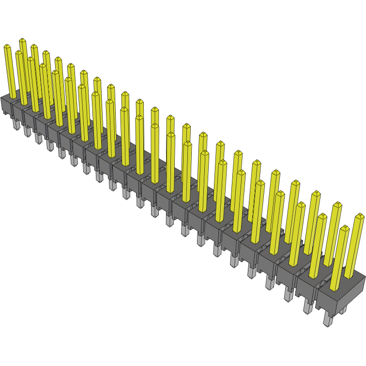 Samtec-HTSW-122-14-S-D Steckverbinderleisten und Leiterplattenbuchsen Conn Unshrouded Header HDR 44 POS 2.54mm Solder ST Top Entry Thru-Hole Bulk