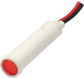 Mallory Sonalert Products-FL1P-8QW-1-R110V Panel Mount Indicators LED Panel Mount Indicator Uni-Color Red 1500mcd 2-Pin Bulk