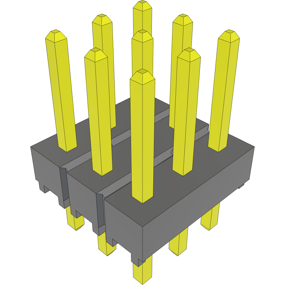 Samtec-TSW-103-23-G-T Steckverbinderleisten und Leiterplattenbuchsen Conn Unshrouded Header HDR 9 POS 2.54mm Solder ST Top Entry Thru-Hole Bulk