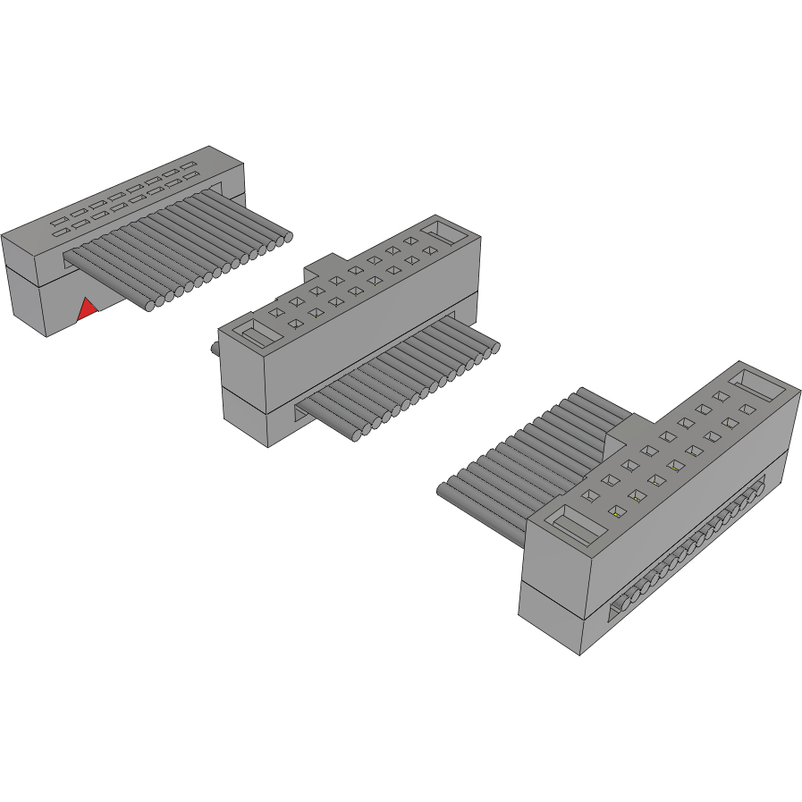 Samtec-FFSD-08-D-30.00-01-N-D18-R Cable Assembly 0.762m 30AWG 1.27mm 16 to (16/16) POS IDC Connector to 2(IDC Connector) F-F TIGER EYE™ Bulk