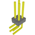 Conn Unshrouded Header HDR 4 POS 2.54mm Solder RA Side Entry Thru-Hole Bulk