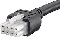 Molex-2451350810 Cable Assembly AC Power Cable Assembly 1m Mini-Fit to Mini-Fit 8 to 8 POS F-F Crimp-Crimp 18AWG