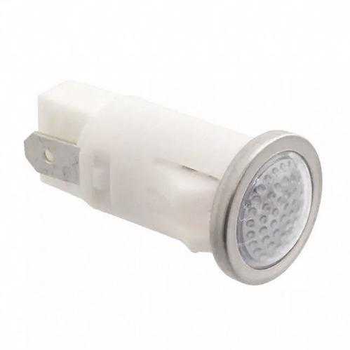 Visual Communications-1030QD4 Panel Mount Indicators Panel Mount Indicator Round 0.5" Neon 125V Tab White