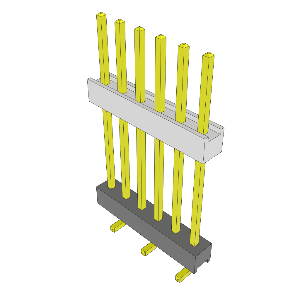 Samtec-HW-06-11-T-S-640-180-005 Steckverbinderleisten und Leiterplattenbuchsen Conn Board Stacker HDR 6 POS 2.54mm Solder ST Top Entry Thru-Hole Bulk