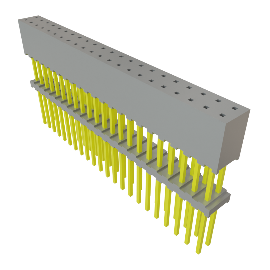 Samtec-ESQT-122-02-G-D-512 Steckverbinderleisten und Leiterplattenbuchsen Conn Elevated Socket SKT 44 POS 2mm Solder ST Top Entry Thru-Hole Tube