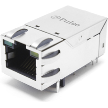 Pulse Electronics-JK0-0177NL Connector Telephone and Telecom Conn RJ-45 F 8 POS 2.54mm Solder RA Thru-Hole 20 Terminal 1 Port