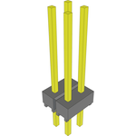 Conn Unshrouded Header HDR 4 POS 2.54mm Solder ST Top Entry Thru-Hole Bulk