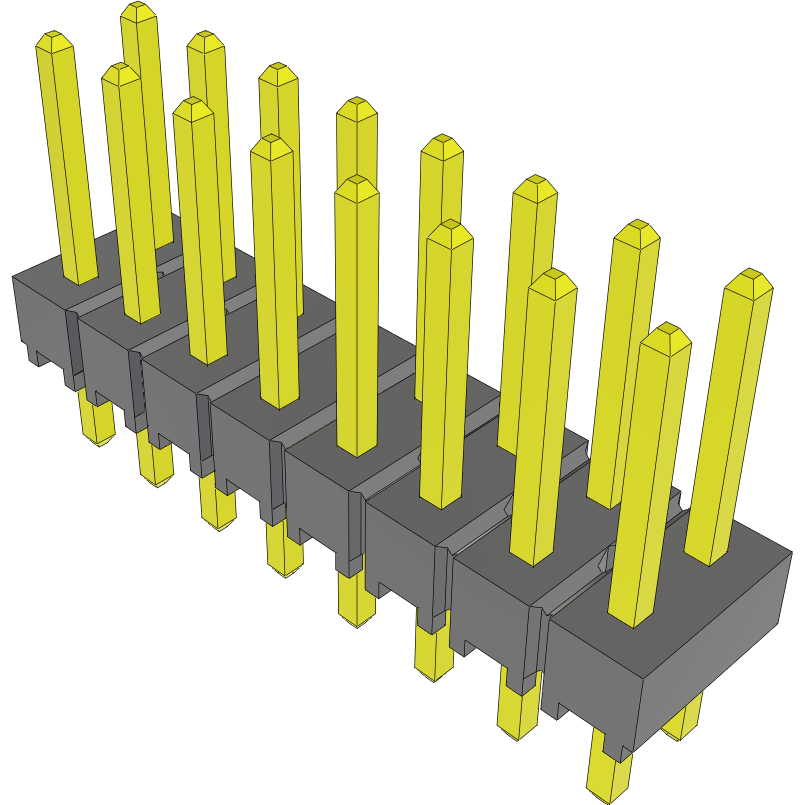 Samtec-TSW-108-24-S-D Steckverbinderleisten und Leiterplattenbuchsen Conn Unshrouded Header HDR 16 POS 2.54mm Solder ST Top Entry Thru-Hole Bulk