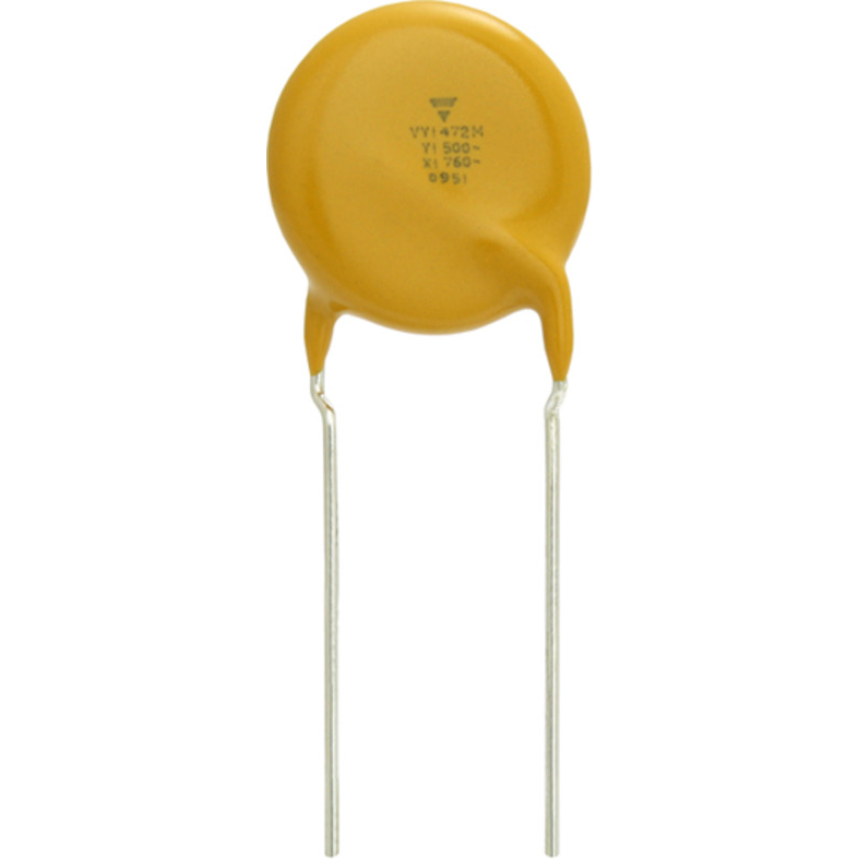 Vishay-VY1680K31Y5SQ63V0 Kondensator, keramisch, einlagig Cap Ceramic Suppression X1/Y1 68pF 760VAC/500VAC Y5S 10%( 8 X 5mm) Radial Disc 10mm 125°C Bulk