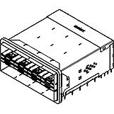 Molex-1700716011 Steckverbinder, Telefon und Telekommunikation Conn zSFP+ F 240 POS 2.4mm Press Fit RA Thru-Hole 240 Terminal 12 Port zSFP+™ Tray