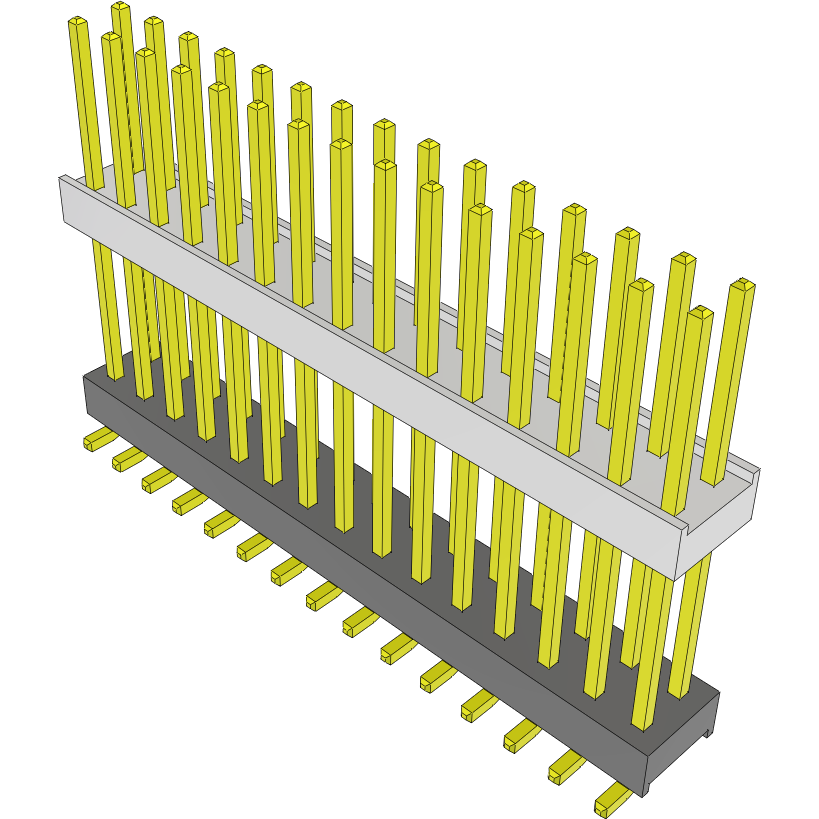Samtec-HW-15-12-G-D-630-SM Steckverbinderleisten und Leiterplattenbuchsen Conn Board Stacker HDR 30 POS 2.54mm Solder ST Top Entry SMD Tube