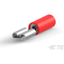 TE Connectivity-9-160481-1 Connector Terminals PIDG Quick Disconnect Terminal 16-22AWG Brass Red F 21.38mm Tin Loose