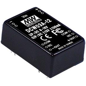 Mean Well Enterprises-DCW03C-12 DC/DC-Wandler und Spannungsreglermodul Module DC-DC 2-OUT -12V/12V -0.125A/0.125A 3W 8-Pin