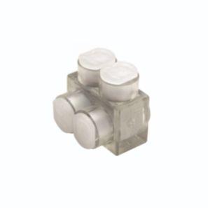 BURNDY-BIT2/0 Steckverbinder, Klemmenblöcke Aluminum Multiple Tap Connector, Clear Insulated, 2 Port, 1 Sided Entry, 14-2/0 AWG, Al/Cu Rated