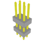 Conn Board Stacker HDR 6 POS 2mm Solder ST Top Entry Thru-Hole Bulk