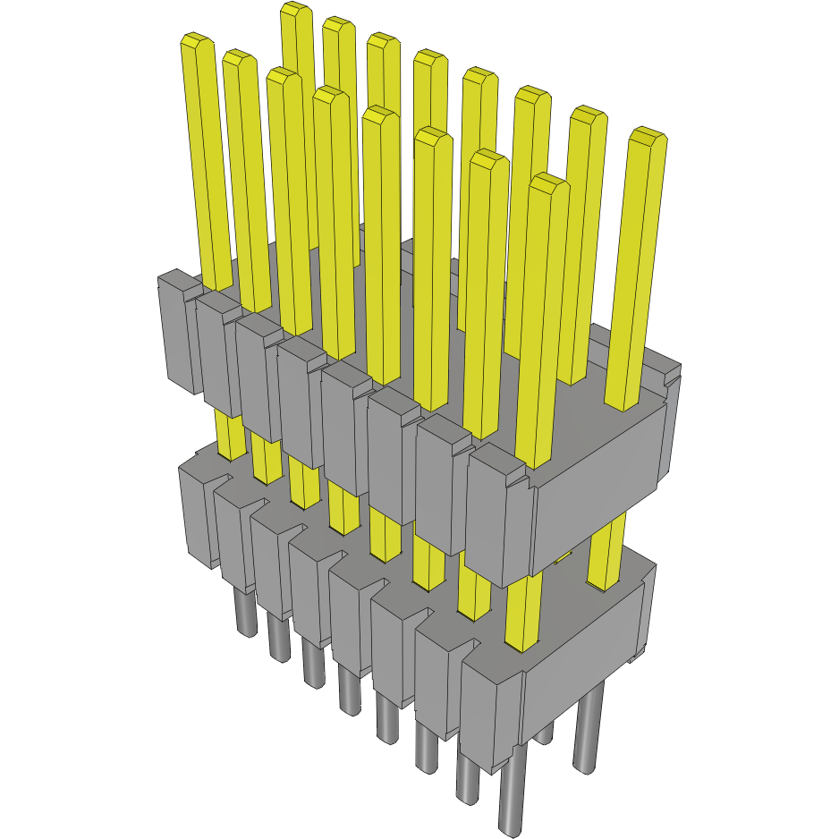 Samtec-DWM-08-55-L-D-295 Steckverbinderleisten und Leiterplattenbuchsen Conn Board Stacker HDR 16 POS 1.27mm Solder ST Thru-Hole Tube