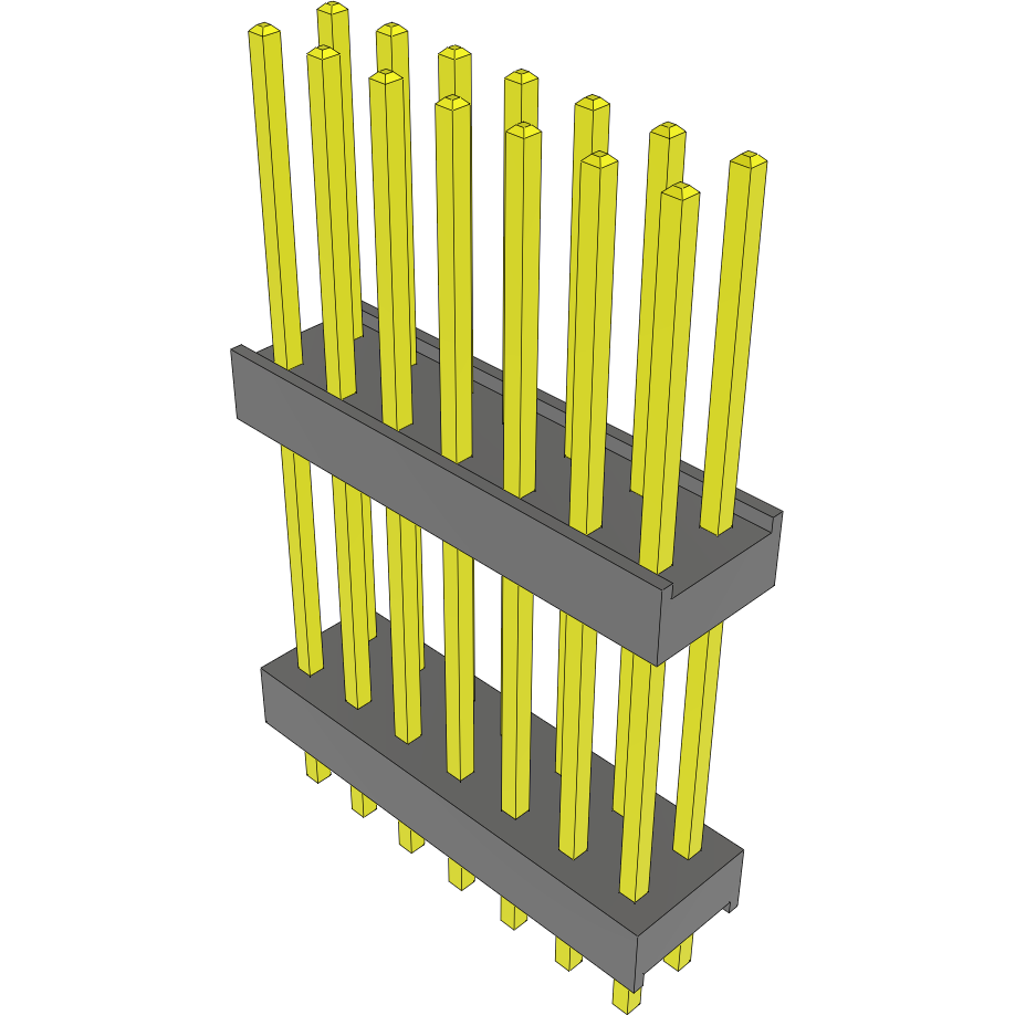 Samtec-DW-07-20-G-D-610 Cabezales del conector y receptáculos PCB Conn Board Stacker HDR 14 POS 2.54mm Solder ST Top Entry Thru-Hole Bulk