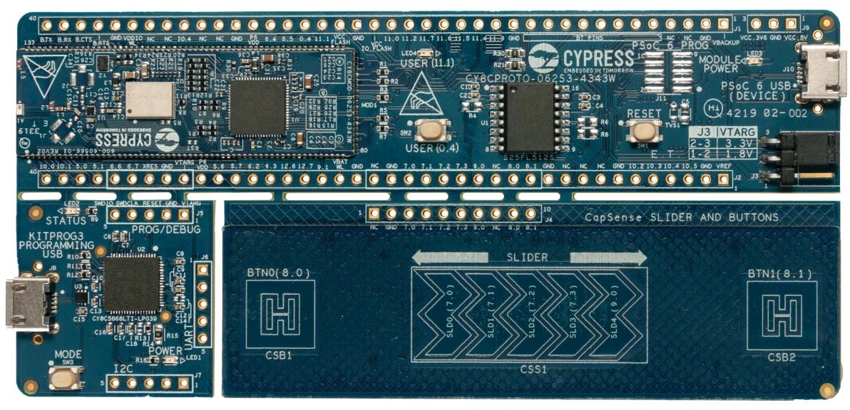 Infineon Technologies AG-CY8CPROTO-062S3-4343W Cartes et kits de développement RF/sans fil CYW4343W Combo Wireless Module Evaluation Kit