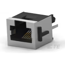 TE Connectivity-100616-1 Steckverbinder, Telefon und Telekommunikation Conn RJ-45 F 8 POS 1.27mm Solder ST Thru-Hole 8 Terminal 1 Port Cat 3 Blister