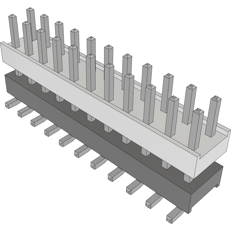 Samtec-HW-11-08-T-D-325-SM Cabezales del conector y receptáculos PCB Conn Board Stacker HDR 22 POS 2.54mm Solder ST Top Entry SMD Tube