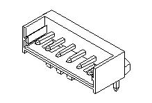 Molex-53254-0610 Steckverbinderleisten und Leiterplattenbuchsen Conn Shrouded Header (3 Sides) HDR 6 POS 2mm Solder RA Side Entry Thru-Hole Tray