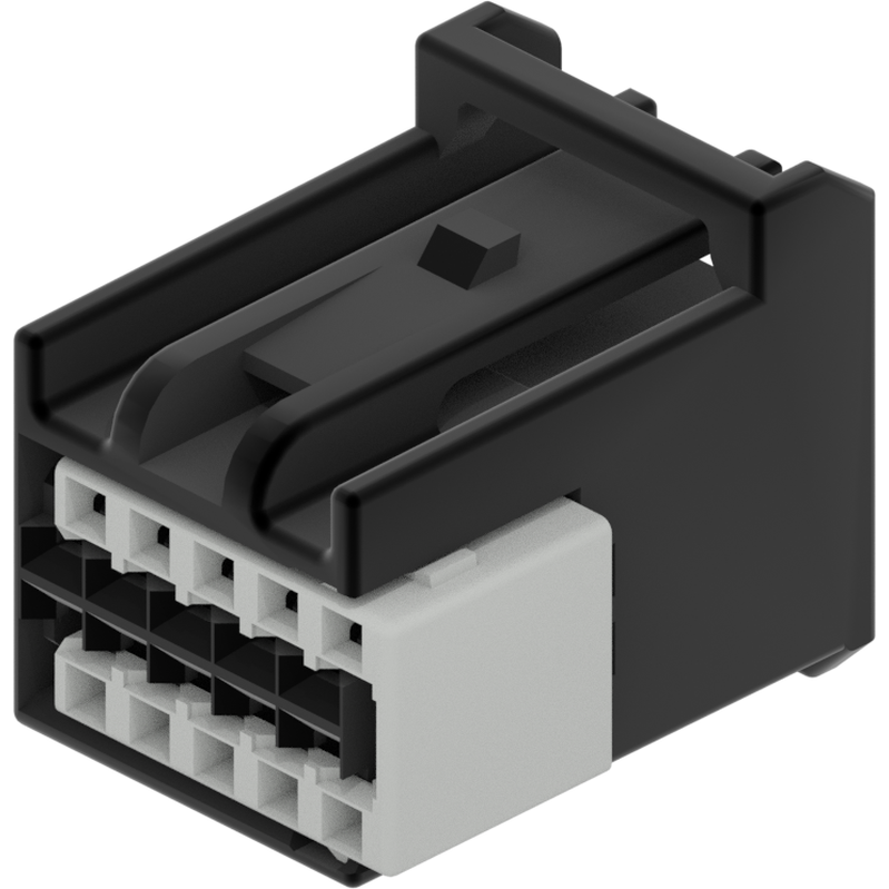 Delphi-33188791 Einzeladersteckverbinder, Gehäuse Conn Housing F 10 POS 2.54mm Crimp ST Cable Mount Black