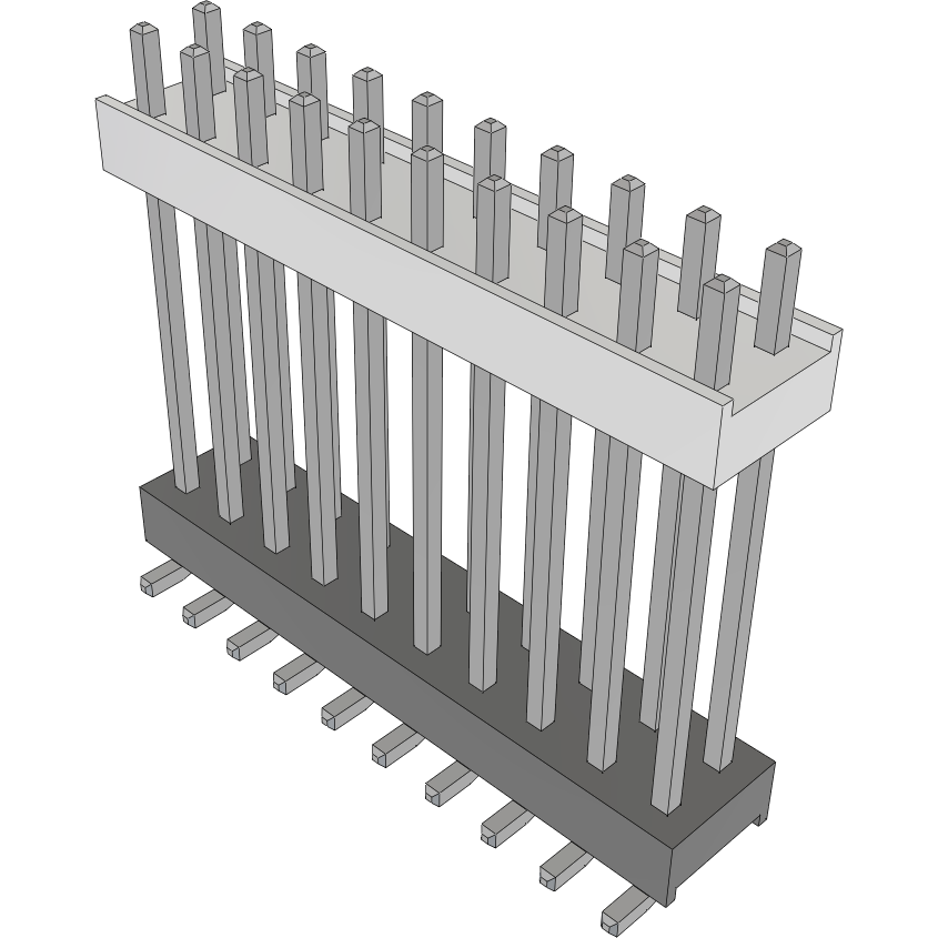 Samtec-HW-10-11-T-D-765-SM-A Piastre connettori e prese PCB Conn Board Stacker HDR 20 POS 2.54mm Solder ST Top Entry SMD Tube