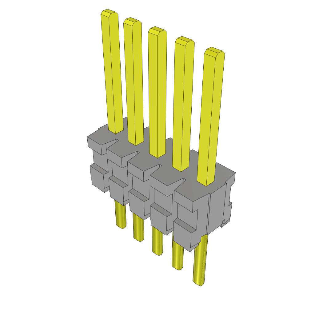 Samtec-TMS-105-52-G-S Steckverbinderleisten und Leiterplattenbuchsen Conn Unshrouded Header HDR 5 POS 1.27mm Solder ST Top Entry Thru-Hole Bulk