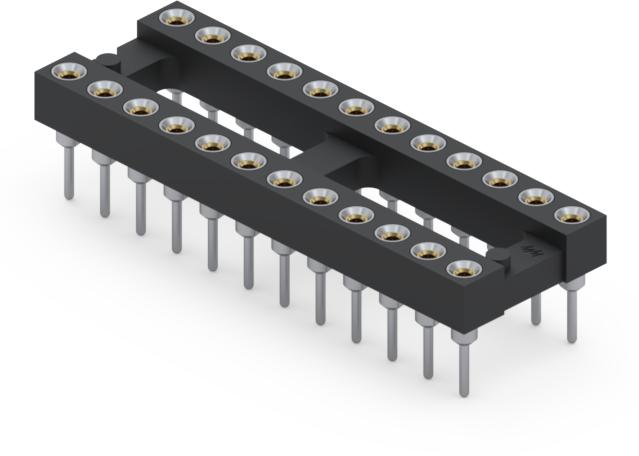 Mill-Max-110-43-324-41-001000 Steckverbinder, Buchsen Conn DIP Socket SKT 24 POS 2.54mm Solder ST Thru-Hole Tube