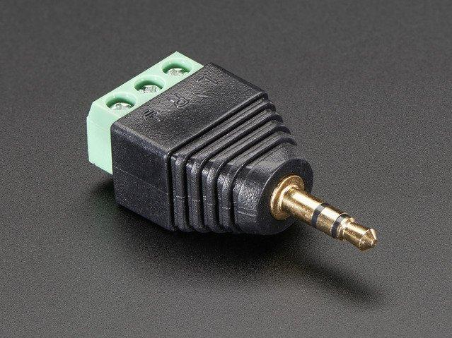 Adafruit Industries-2790 Otro conector Conn 3.5mm Stereo Plug/Terminal Block 3/3 POS ST