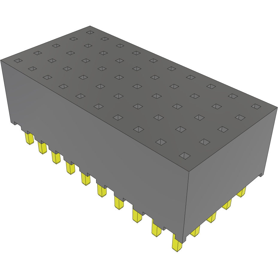Samtec-SQT-110-01-L-5 Piastre connettori e prese PCB Conn Socket Strip SKT 50 POS 2mm Solder ST Top Entry Thru-Hole Layer