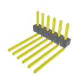 Conn Unshrouded Header HDR 6 POS 2.54mm Solder RA Side Entry Thru-Hole Bulk