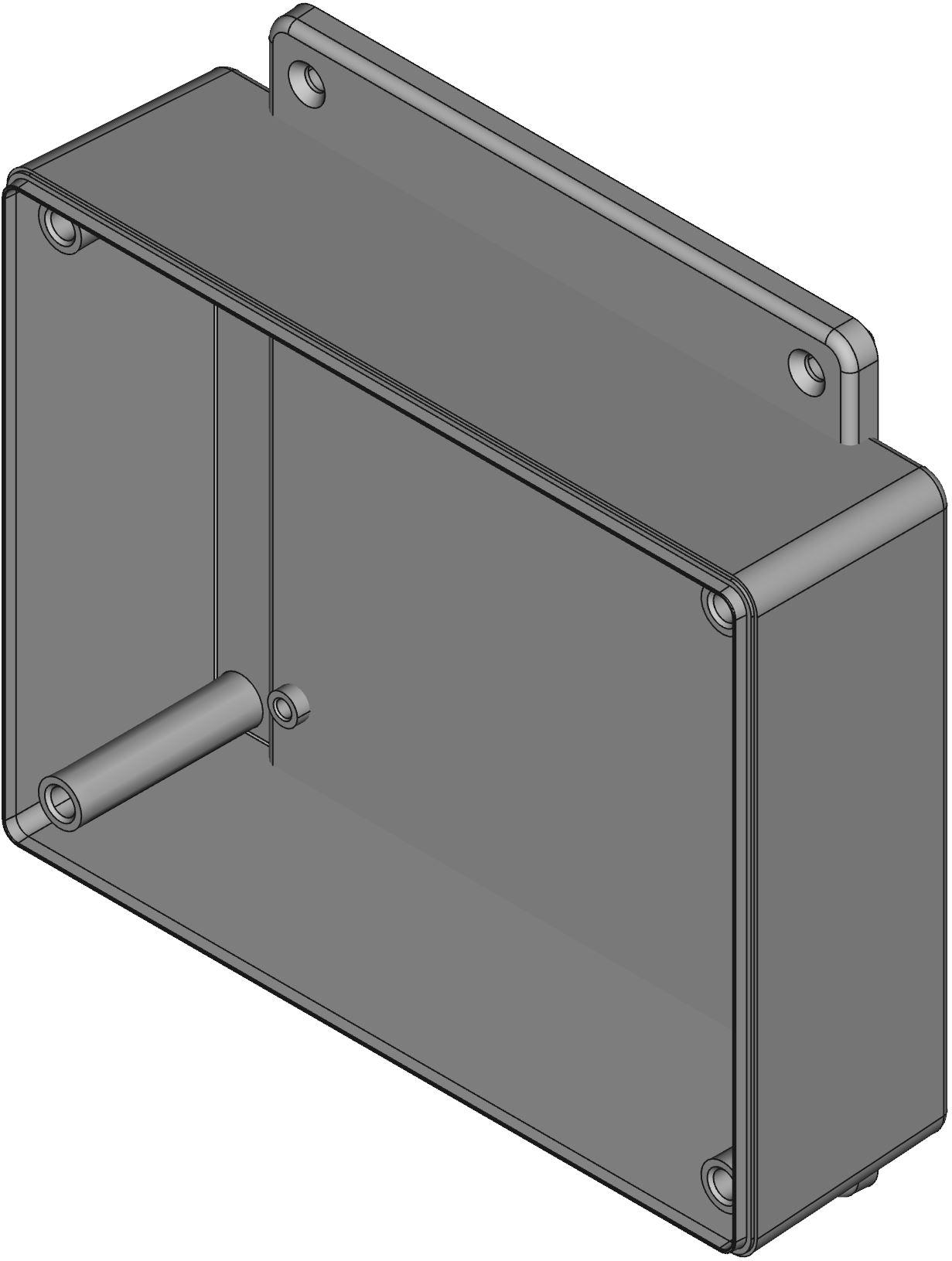 Hammond Manufacturing-1591XXGTBU Translucent Blue Acrylonitrile Butadiene Styrene Wall Mount General Purpose Enclosure