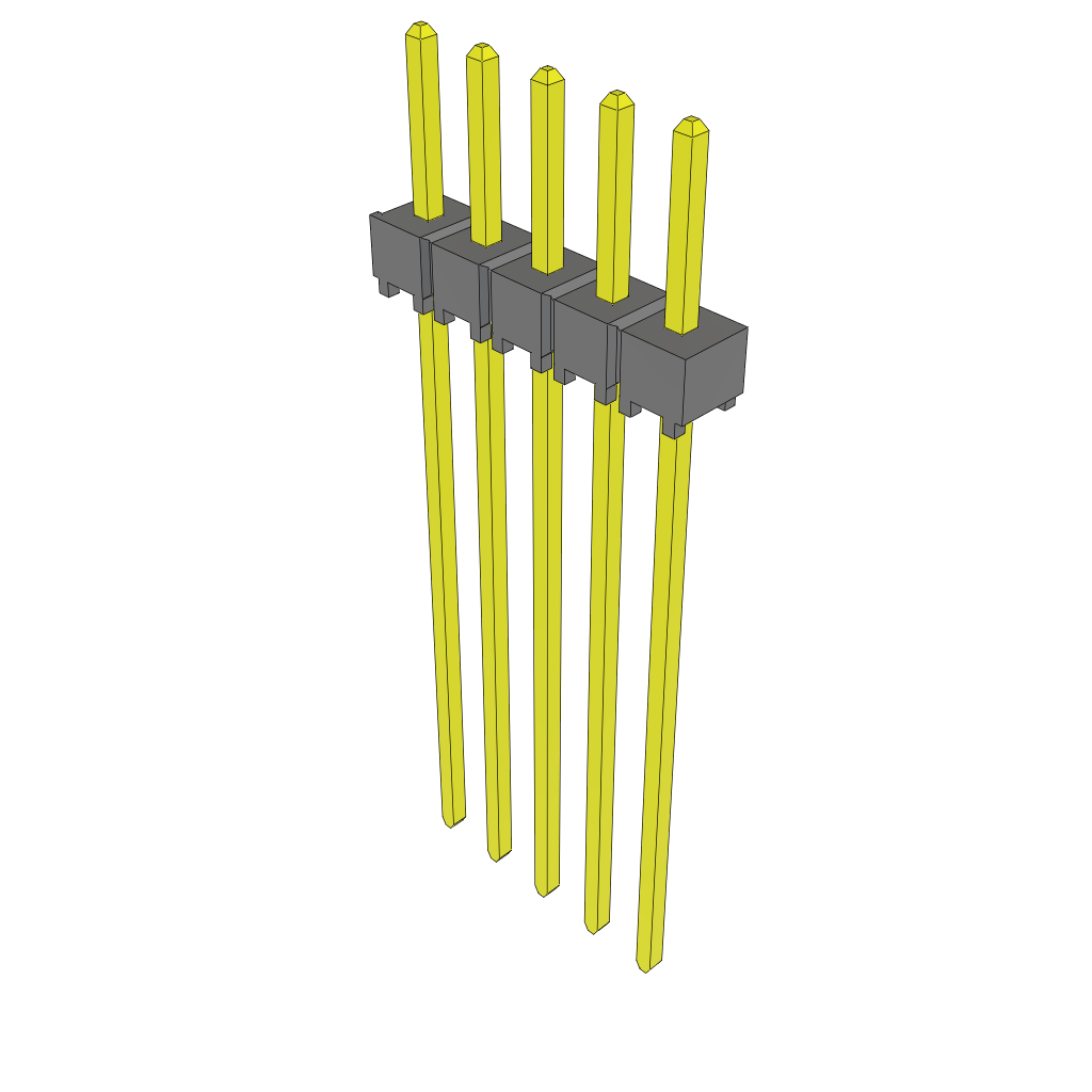 Samtec-TSW-105-13-T-S Steckverbinderleisten und Leiterplattenbuchsen Conn Unshrouded Header HDR 5 POS 2.54mm Solder ST Top Entry Thru-Hole Bulk
