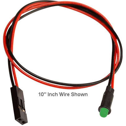 Bivar-PM3SGCW10.0-CC Panel Mount Indicators Standard Panel Mount Indicators, 2 Leaded, 3mm Super Green LED with Water Clear Lens