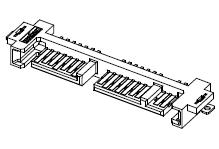 Molex-78283-0001 Conector SCSI Conn Micro Serial ATA PL 16 POS Solder RA SMD 16 Terminal 1 Port T/R