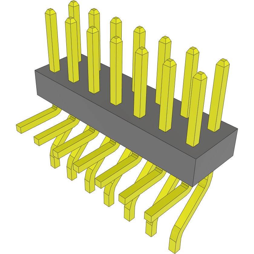 Samtec-MMT-107-02-S-MT Steckverbinderleisten und Leiterplattenbuchsen Conn Unshrouded Header HDR 14 POS 2mm Solder RA Side Entry SMD/Thru-Hole Tube