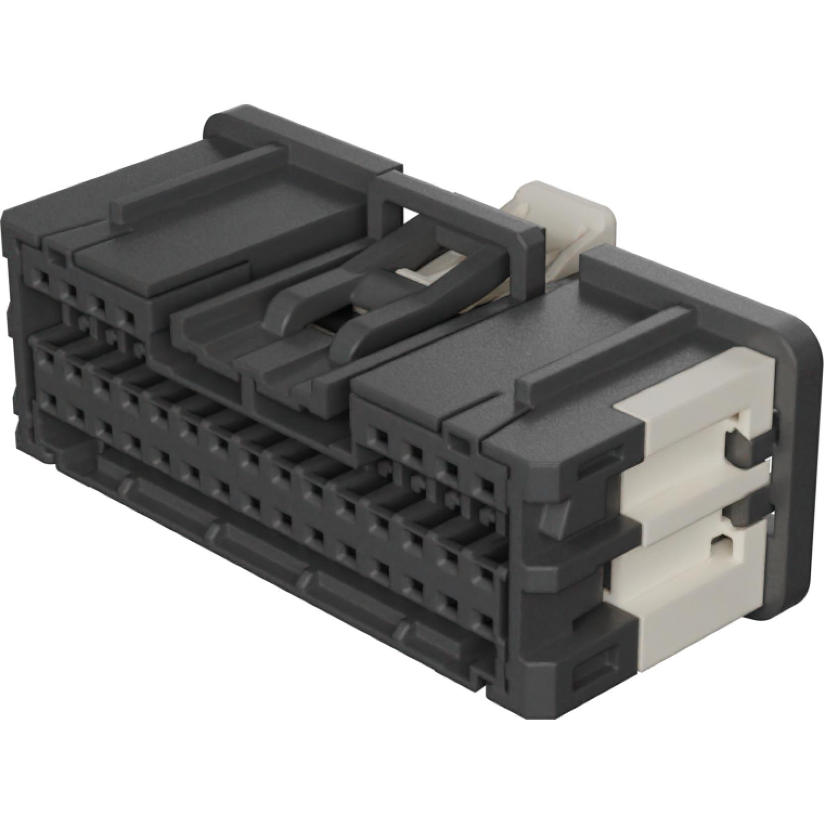 Molex-0349590385 Connector Discrete Wire Housing Conn Housing RCP 38 POS 2mm Crimp ST Cable Mount Dark Gray Mini50 Bag