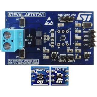 STMicroelectronics-STEVAL-AETKT2V1 Integrierte Verstärkerschaltung, Entwicklungsplatinen und -kits Evaluation Kit For High Precision Bidirectional Current Sense amplifiers