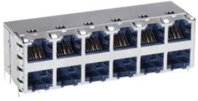 Stewart Connector-SS-74500-018 Steckverbinder, Telefon und Telekommunikation Conn RJ-45 F 16 POS 1.27mm Solder RA Thru-Hole 20 Terminal 2 Port