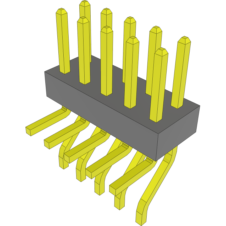 Samtec-MMT-105-02-L-MT Steckverbinderleisten und Leiterplattenbuchsen Conn Unshrouded Header HDR 10 POS 2mm Solder RA Side Entry SMD/Thru-Hole Tube